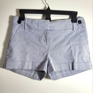 Express Blue Striped Women Shorts